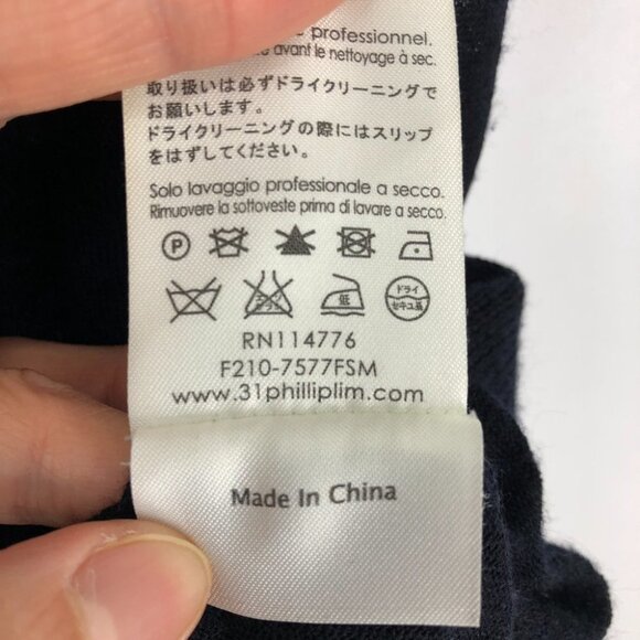 3.1 Phillip Lim Merino & Cashmere Blend Black Sleeveless Tunic size S *flaw* - Picture 8 of 15